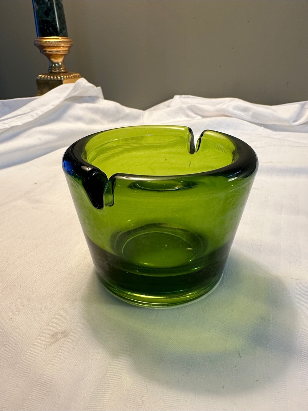 Green Glass Ashtray - Home Accents